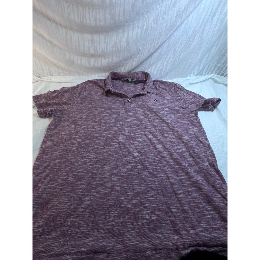 Cubavera‎ Polo Shirt Mens XXL Purple Excellent Space Dye Short Sleeve Cotton